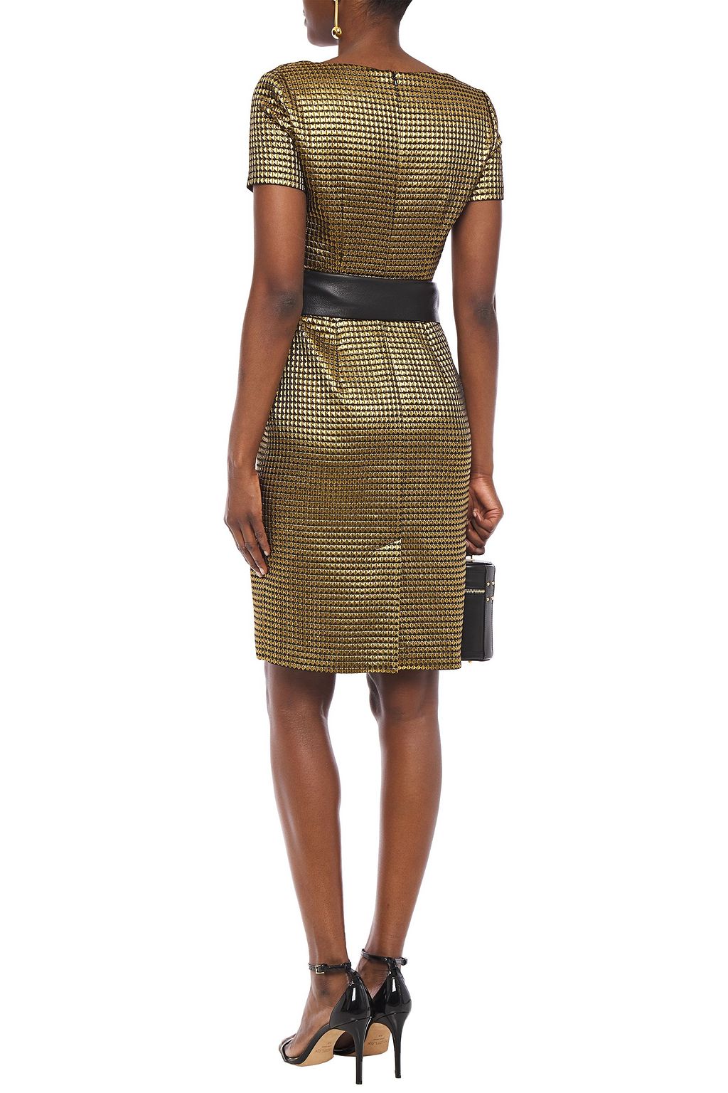 BOUTIQUE MOSCHINO Quilted lamé dress