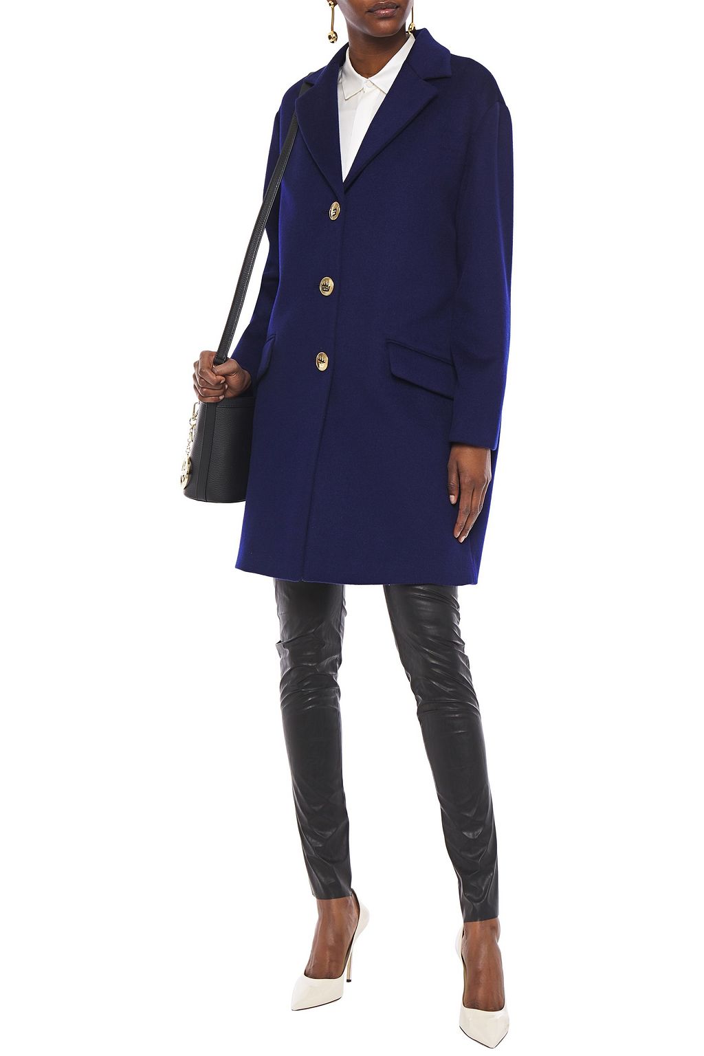 BOUTIQUE MOSCHINO Brushed wool-blend coat