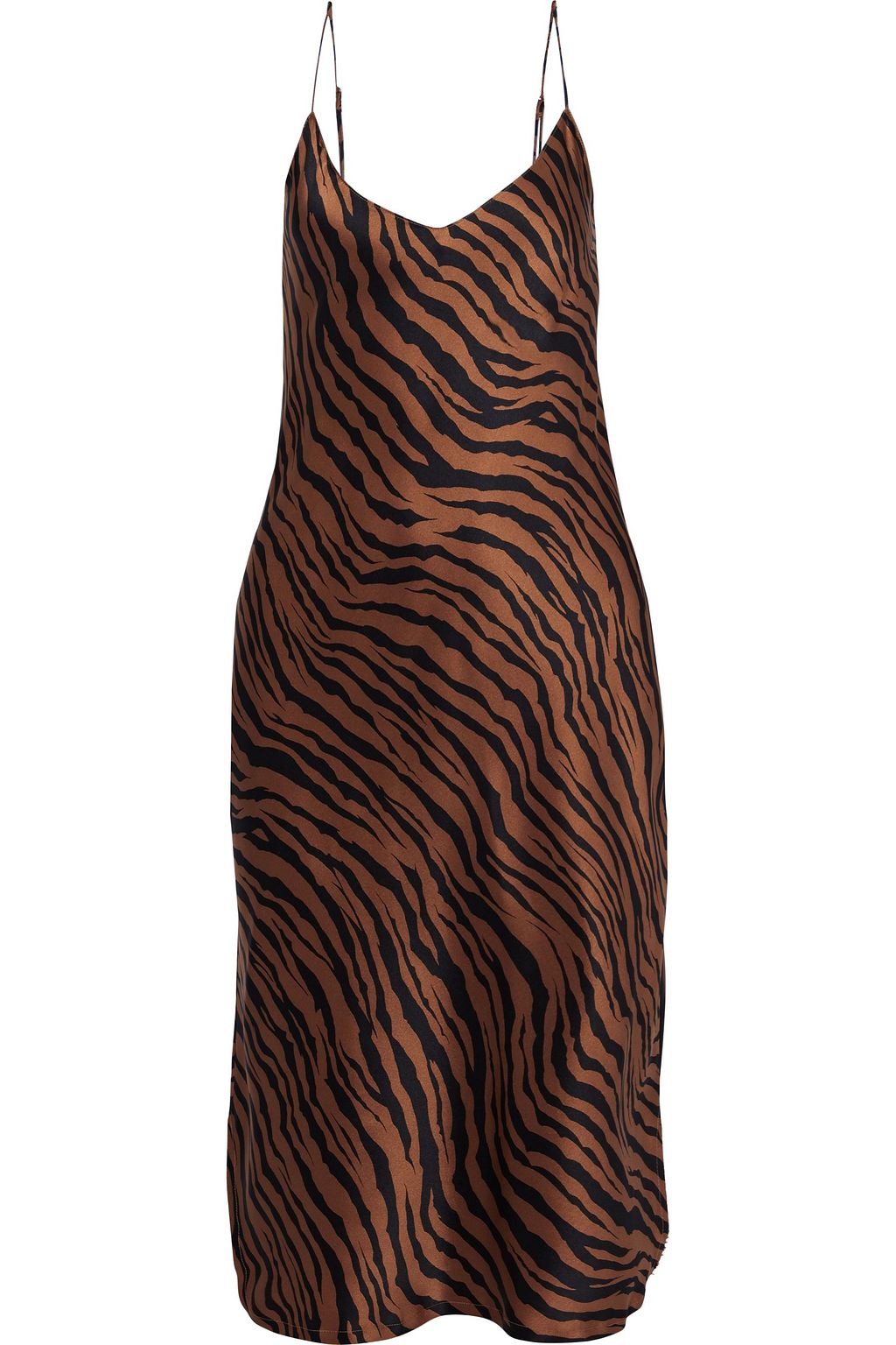 tiger print slip dress