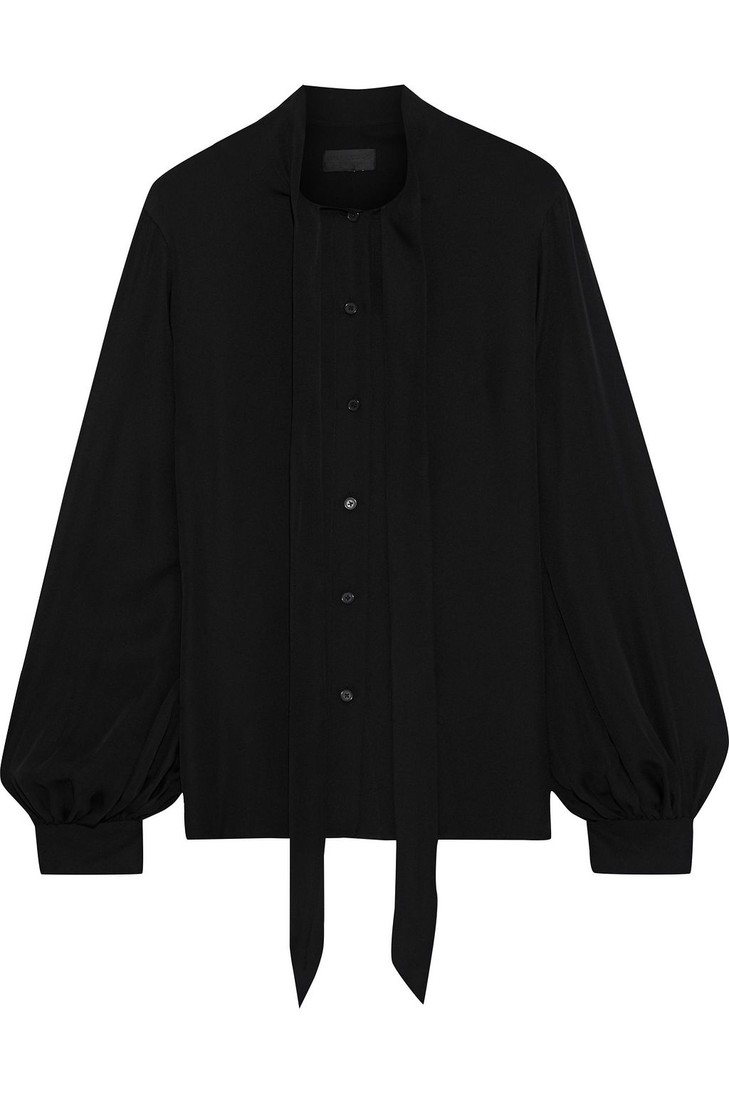 tie neck chiffon blouse