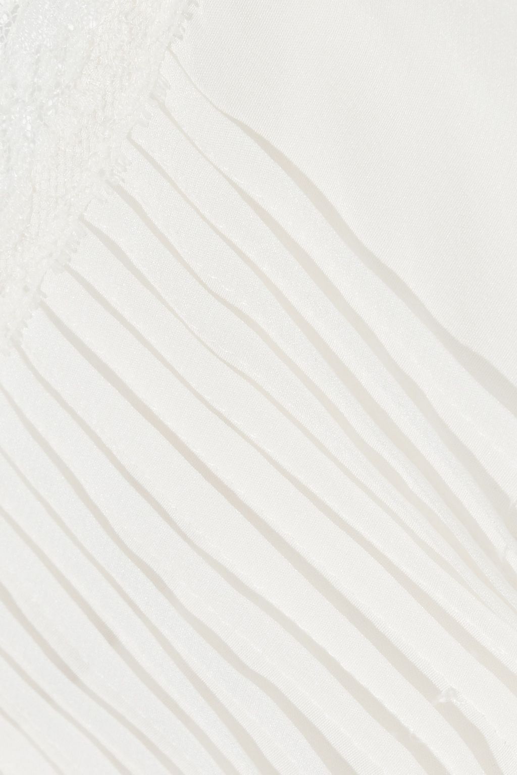 ZIMMERMANN Lace-trimmed pintucked silk camisole