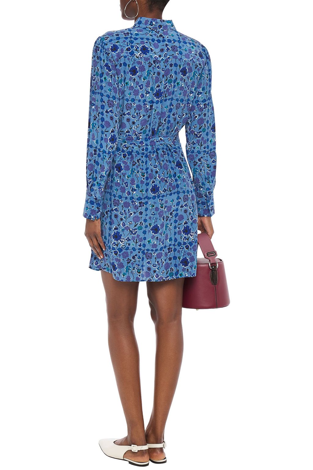 EQUIPMENT Rosalee floral-print silk-crepe mini shirt dress
