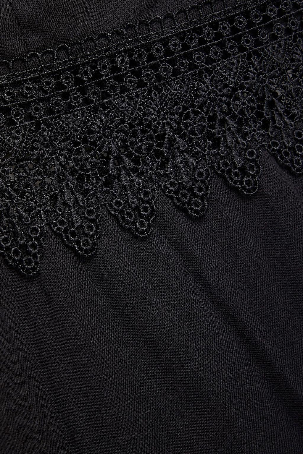 CHARO RUIZ IBIZA Crocheted lace-trimmed cotton-blend voile maxi dress