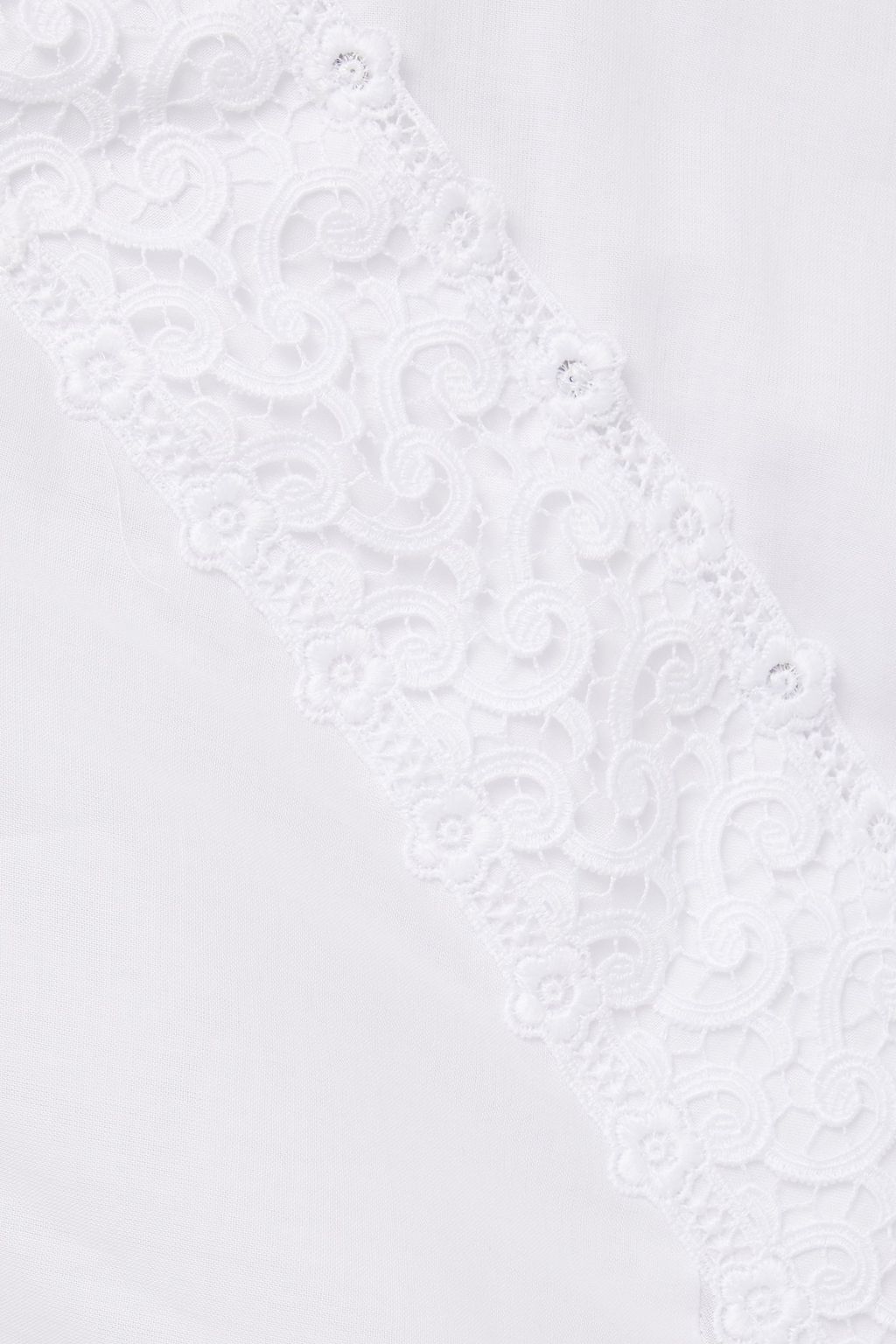 CHARO RUIZ IBIZA Niurka crocheted lace-trimmed layered cotton-blend voile maxi skirt