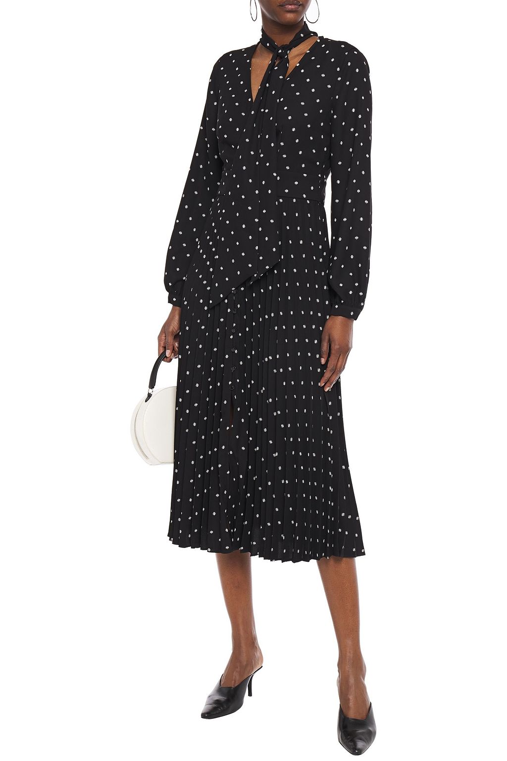 EQUIPMENT Amirin pleated printed crepe midi dress