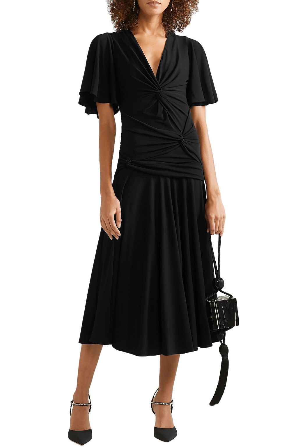 MICHAEL KORS COLLECTION Twisted ruched jersey midi dress