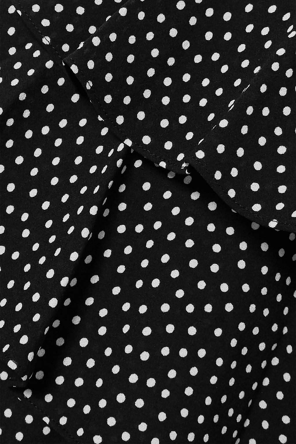 MICHAEL KORS COLLECTION Belted tiered polka-dot silk-crepe mini dress