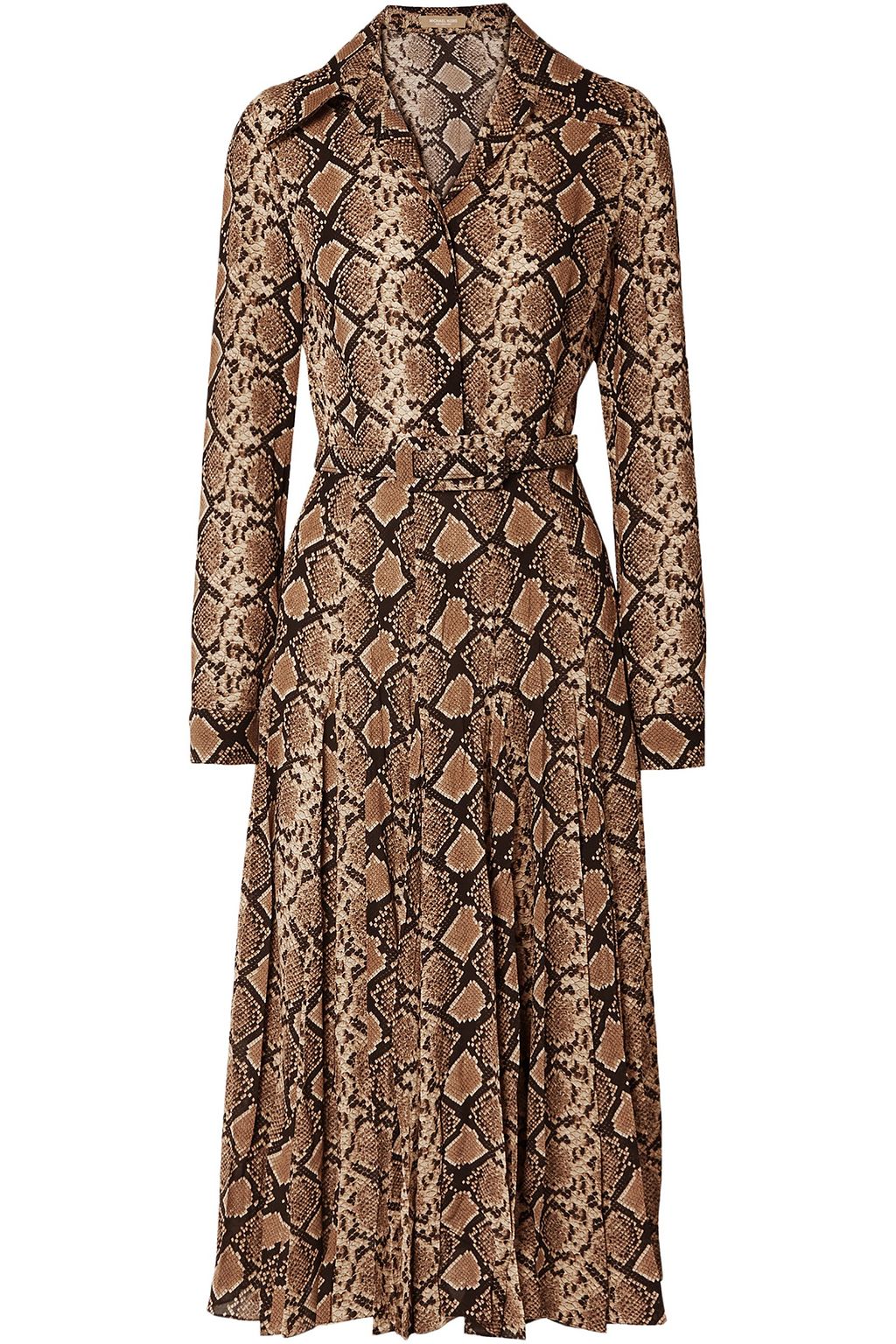 snake print silk dress