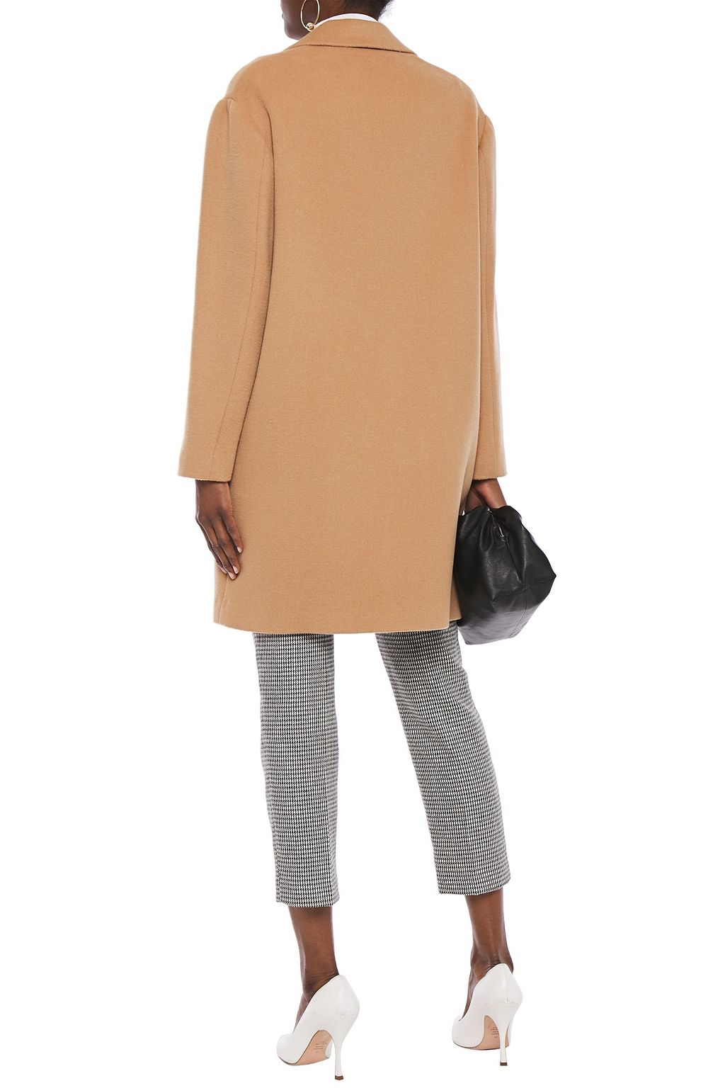 BOUTIQUE MOSCHINO Brushed wool-blend coat
