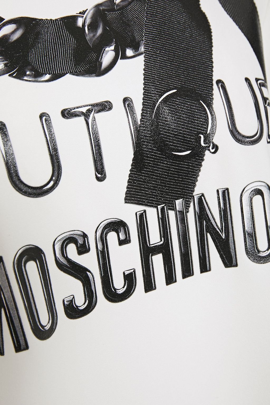 BOUTIQUE MOSCHINO Metallic logo-print stretch-crepe T-shirt