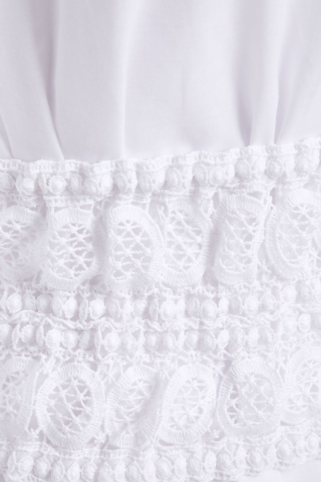 CHARO RUIZ IBIZA Vero off-the-shoulder crocheted lace-trimmed cotton-blend voile top