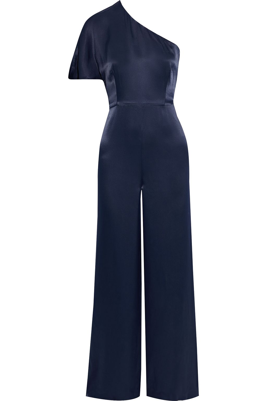 blue wide leg jumpsuit