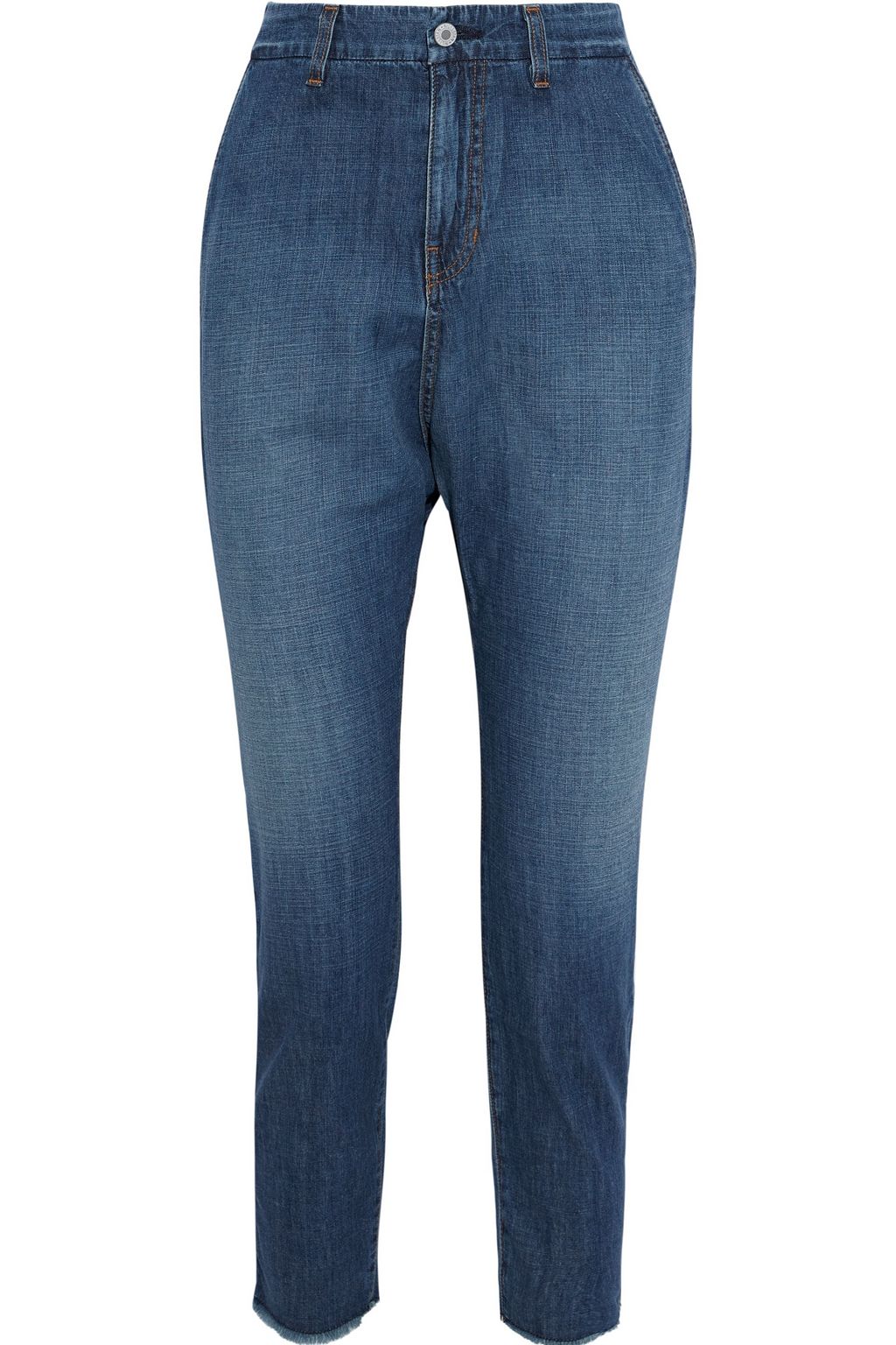 low rise tapered jeans