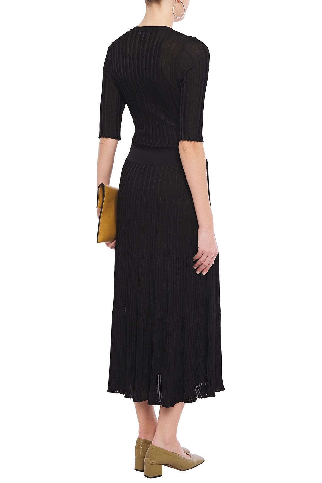 CASASOLA Ribbed-knit midi dress