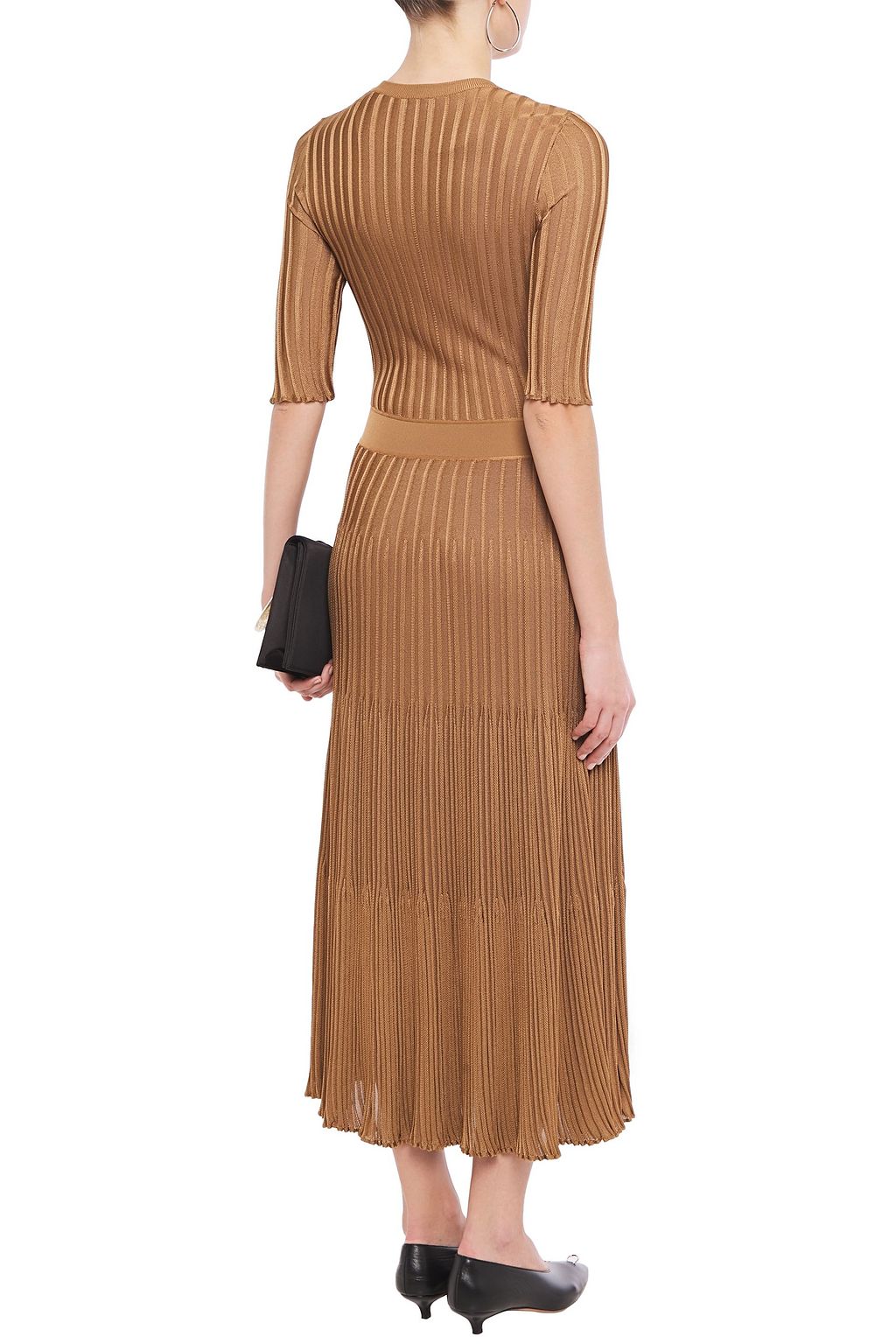 CASASOLA Tullia ribbed-knit midi dress