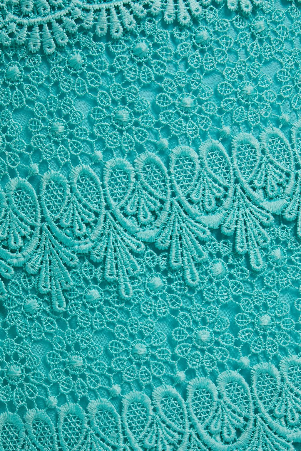 CHARO RUIZ IBIZA Crocheted lace and cotton-blend voile maxi dress