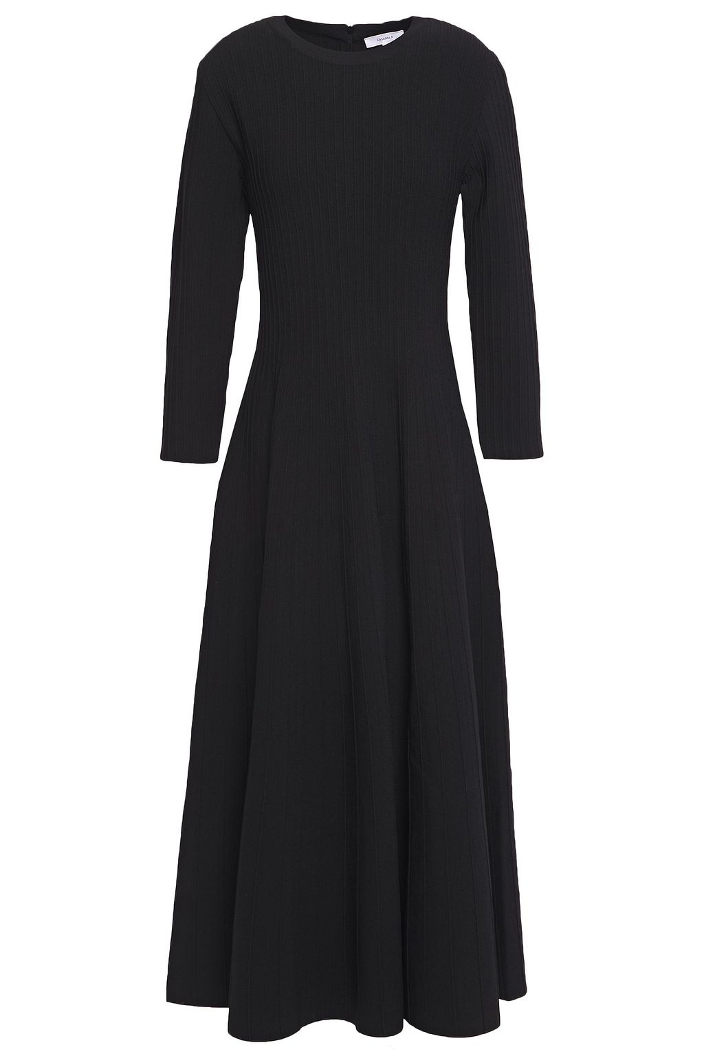 black knit maxi dress