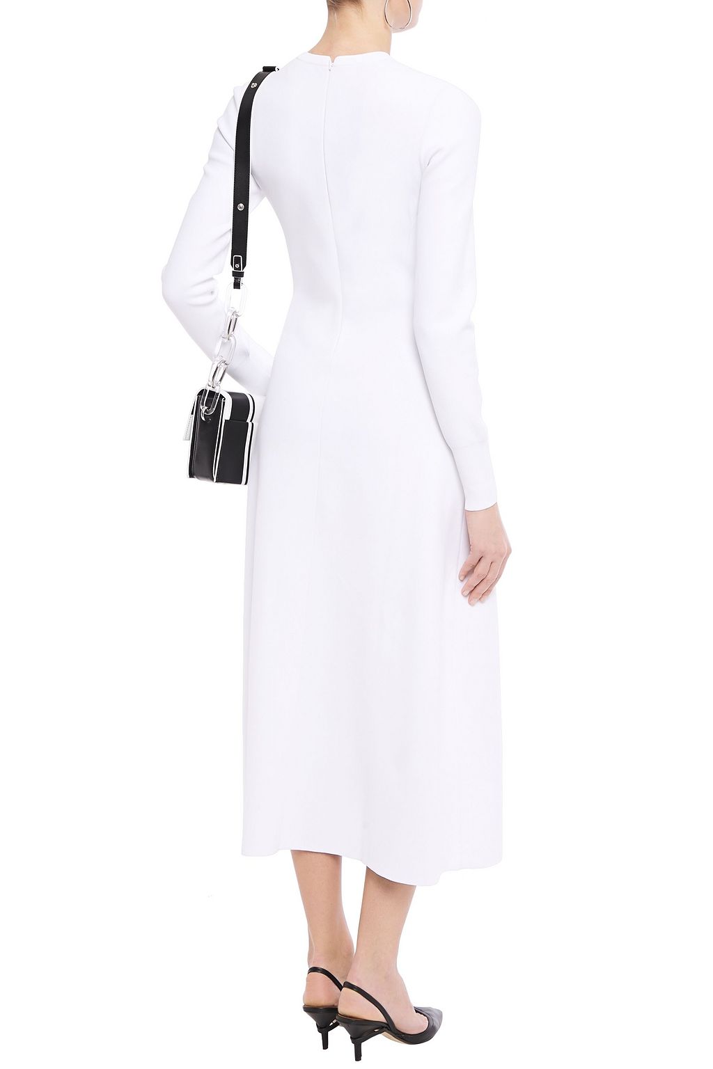 CASASOLA Flared stretch-knit midi dress