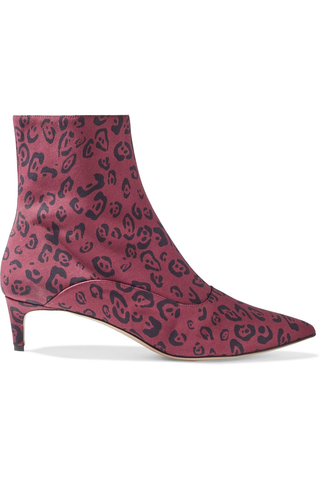 red leopard print ankle boots