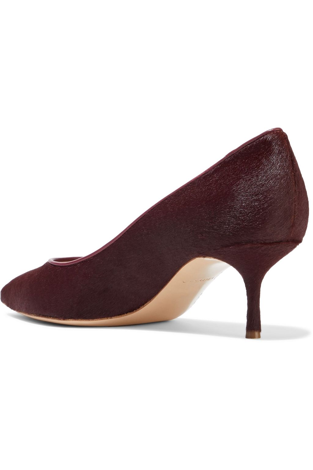 CASADEI Perfect leather-trimmed calf hair pumps