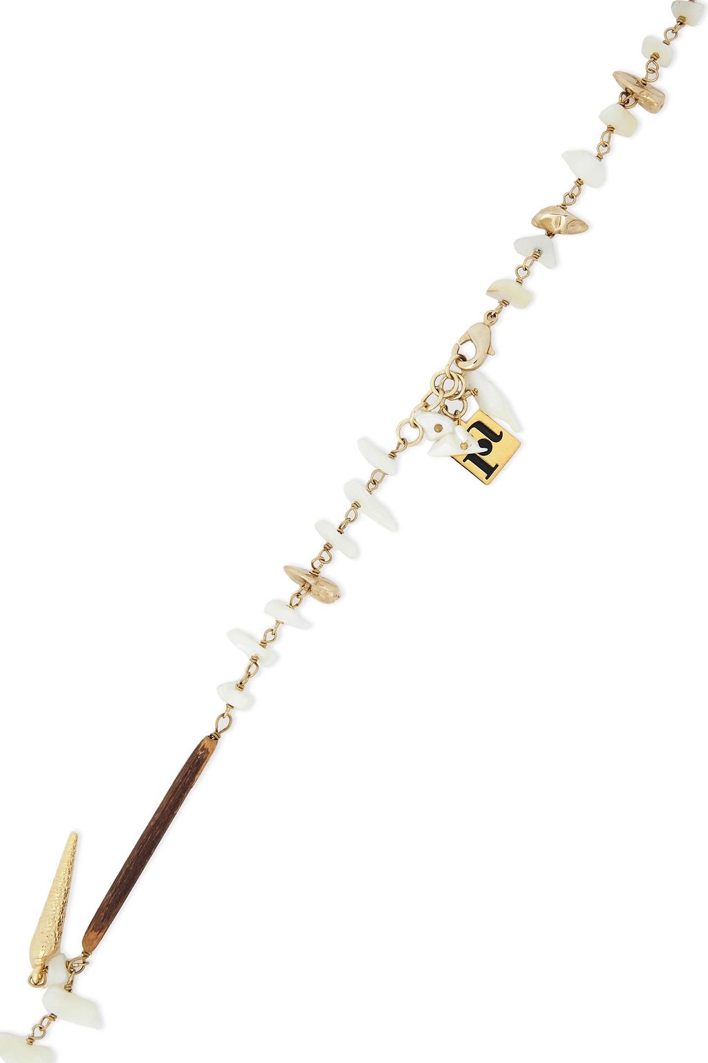 ROSANTICA Mogano gold-tone, shell and bead necklace