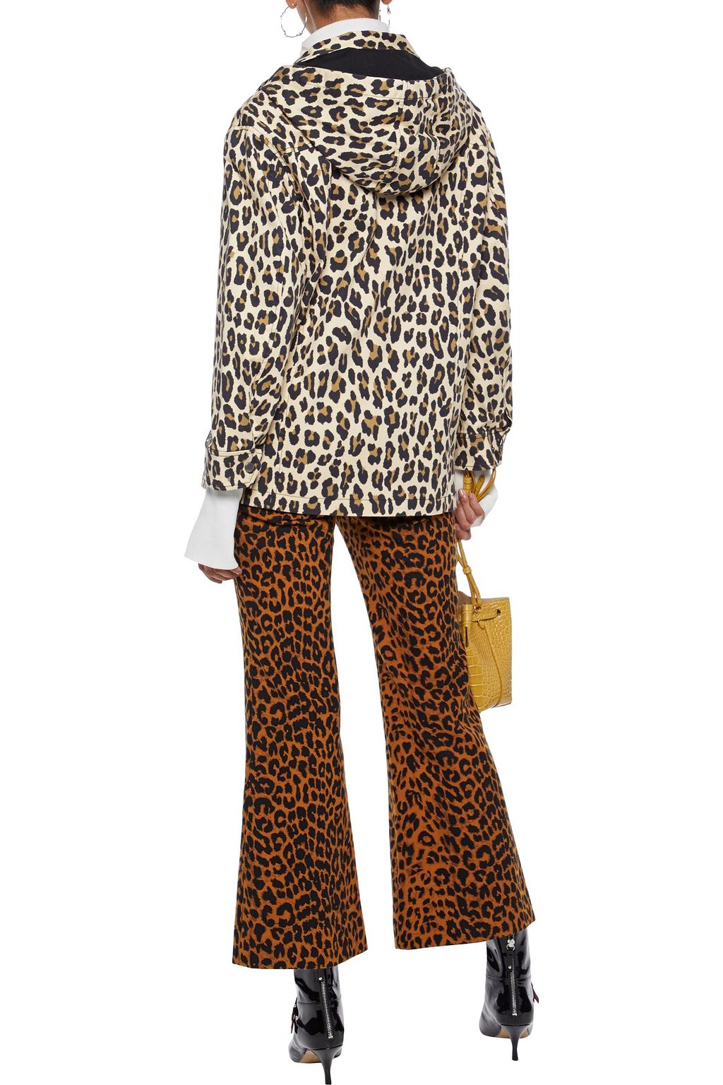 ALICE + OLIVIA Russo leopard-print cotton-blend twill hooded jacket