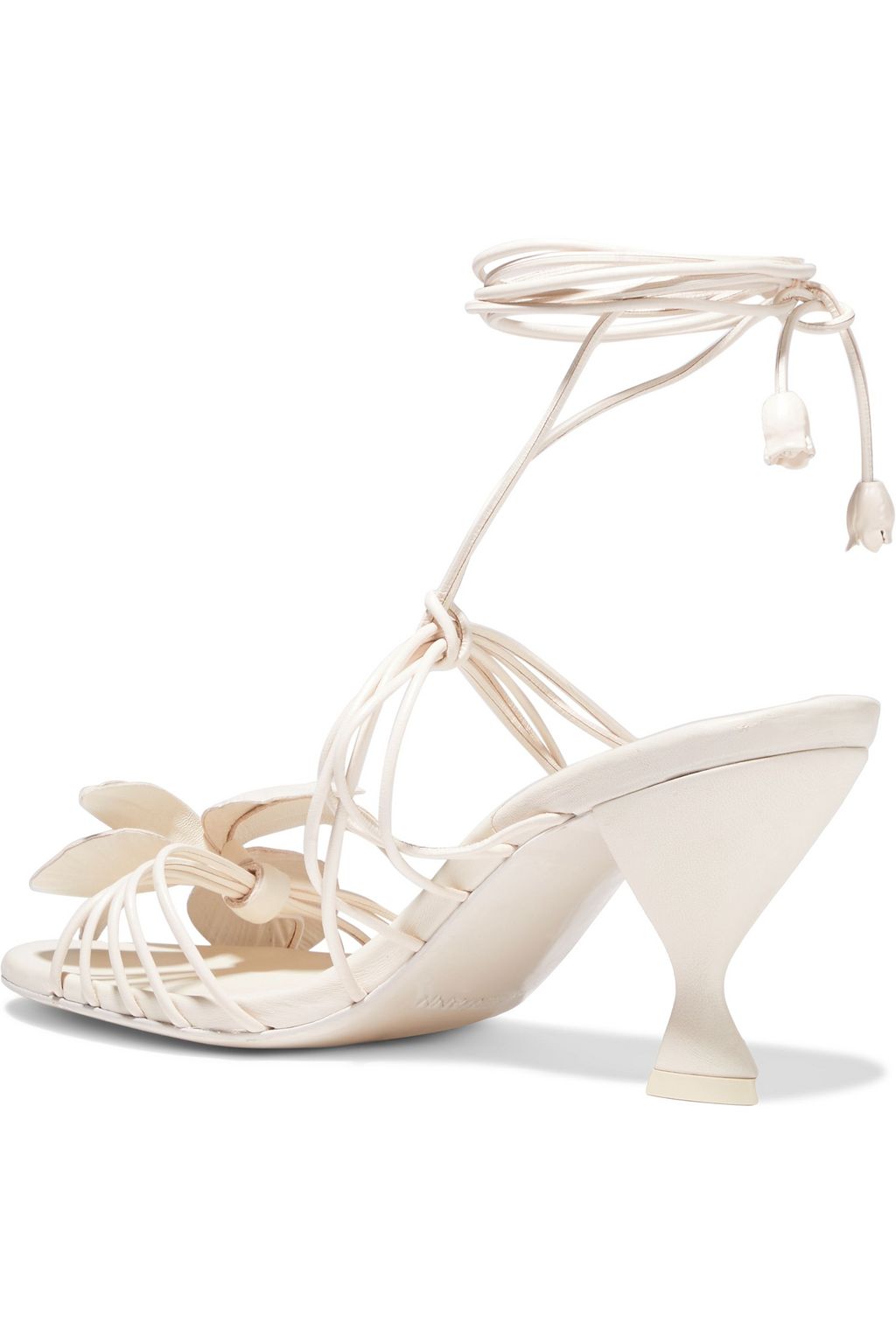 ZIMMERMANN Floral-appliquéd leather sandals