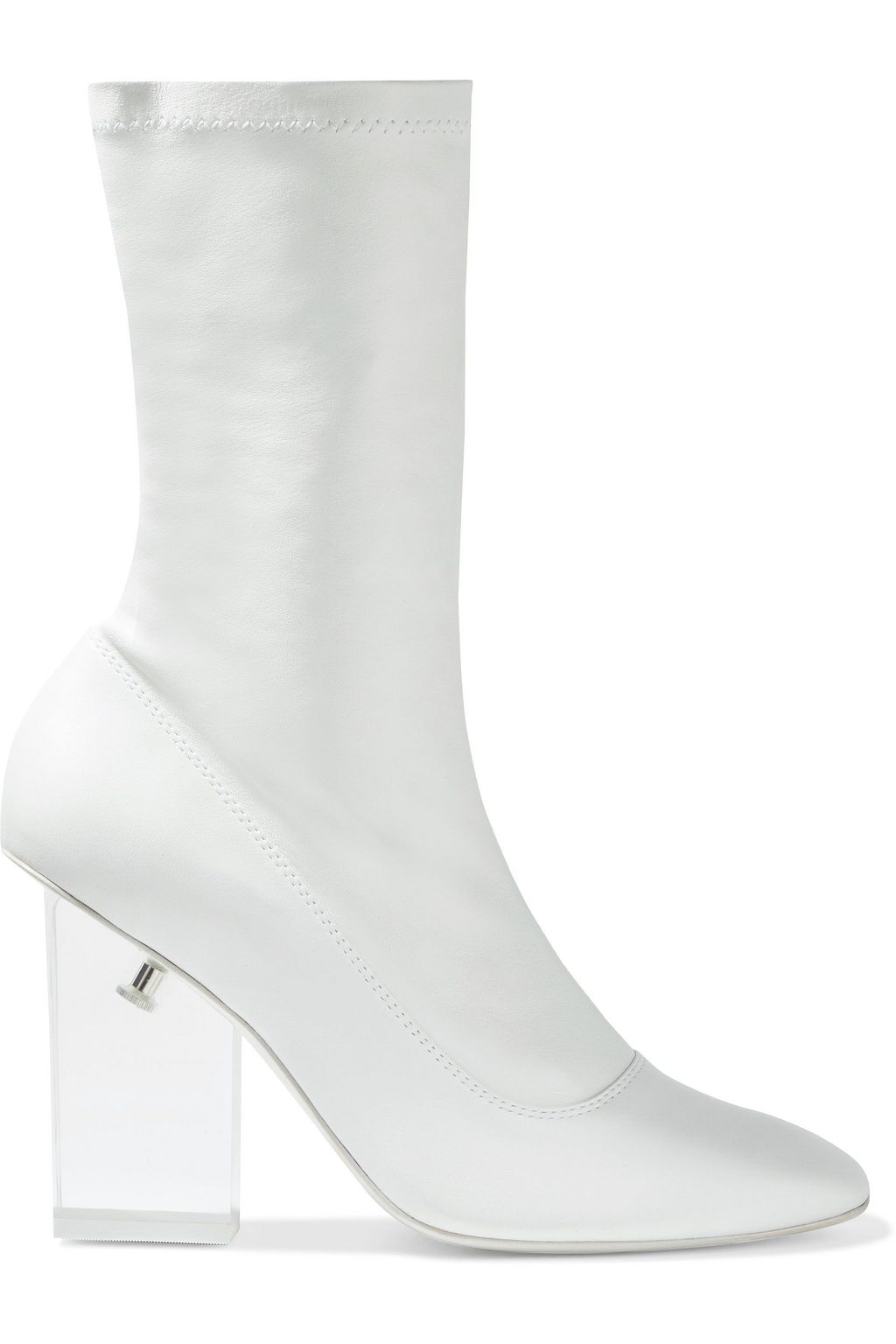 white stretch boots