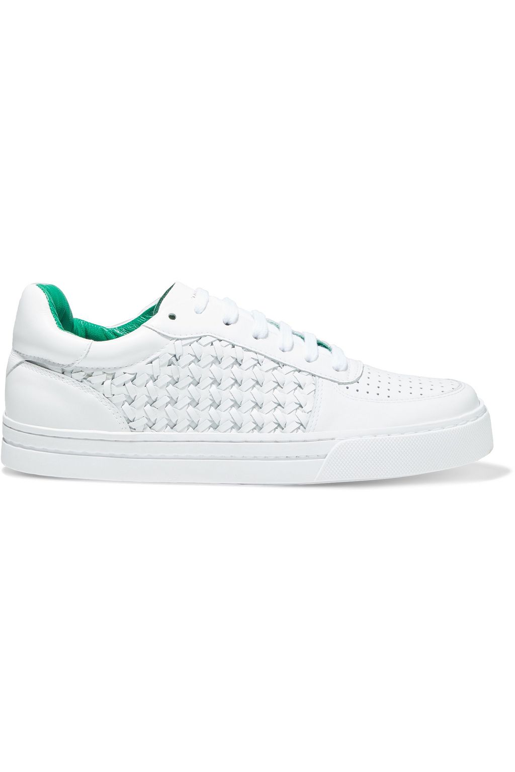 White Braided leather sneakers | ZIMMERMANN | THE OUTNET