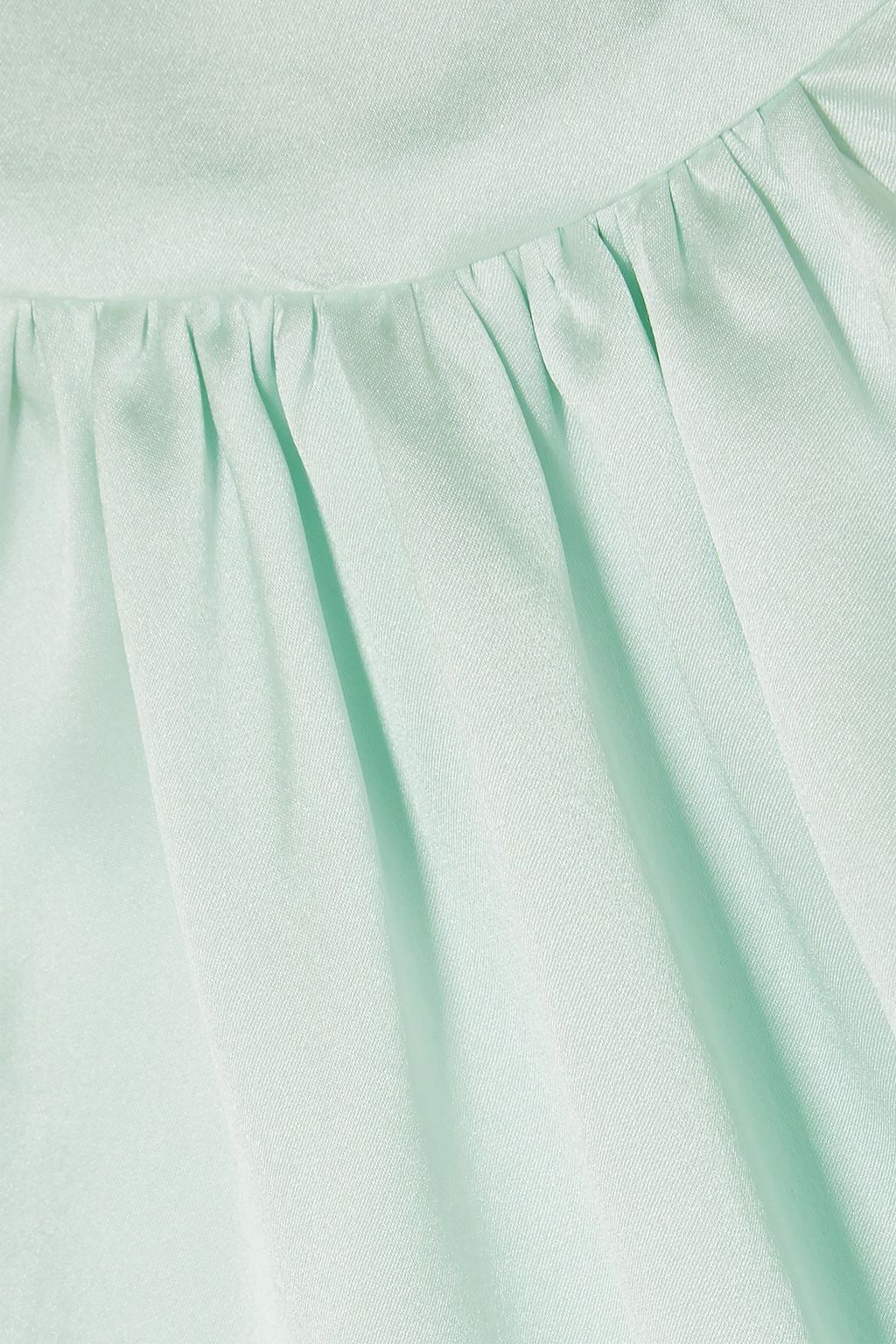 HARMUR Open-back belted silk-satin and crepon blouse