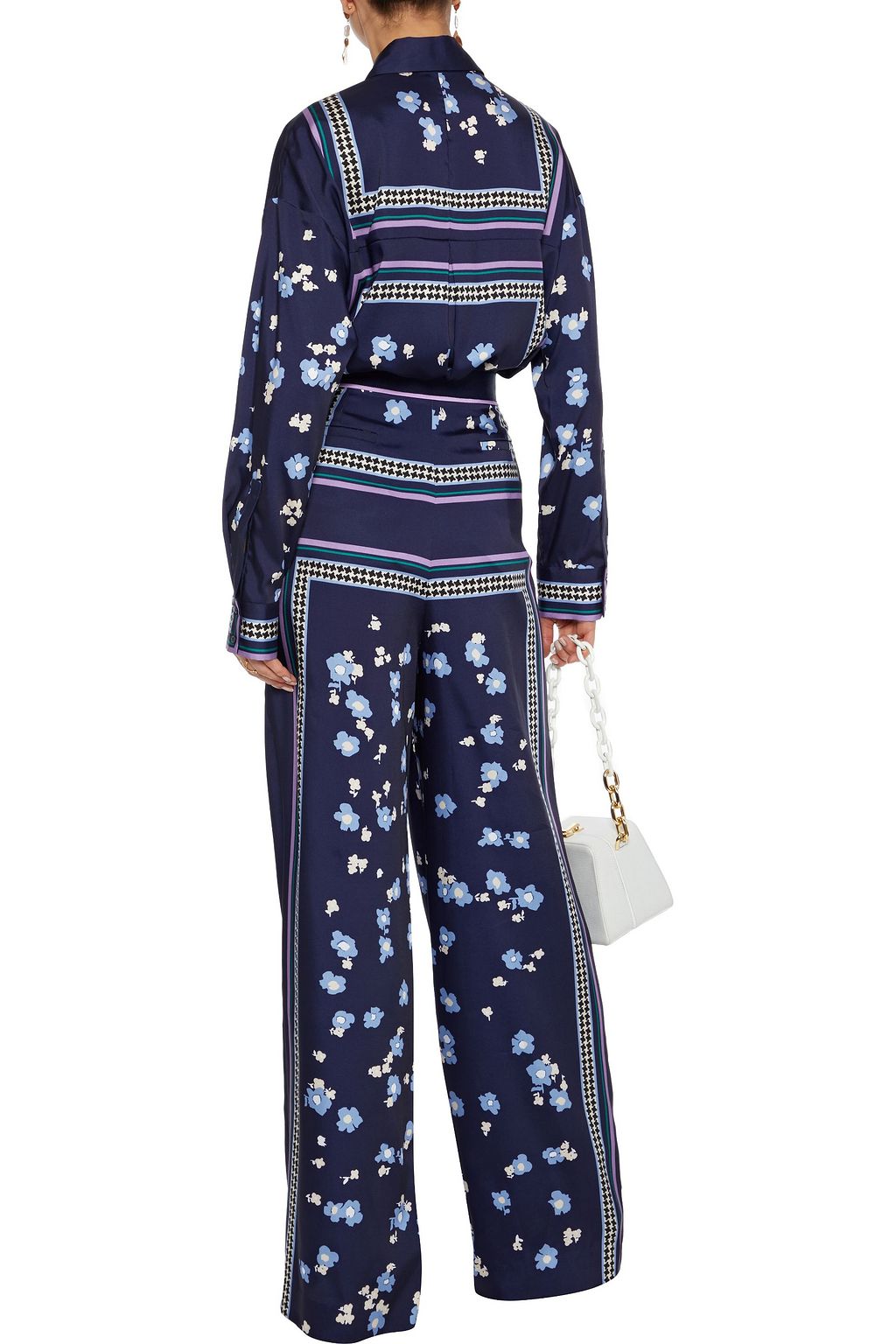 LELA ROSE Printed satin shirt