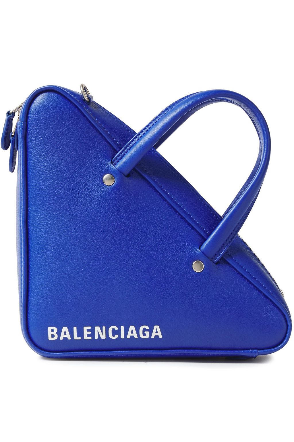 balenciaga blue triangle bag