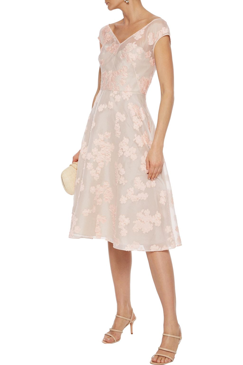 LELA ROSE Fil coupé silk-blend organza dress
