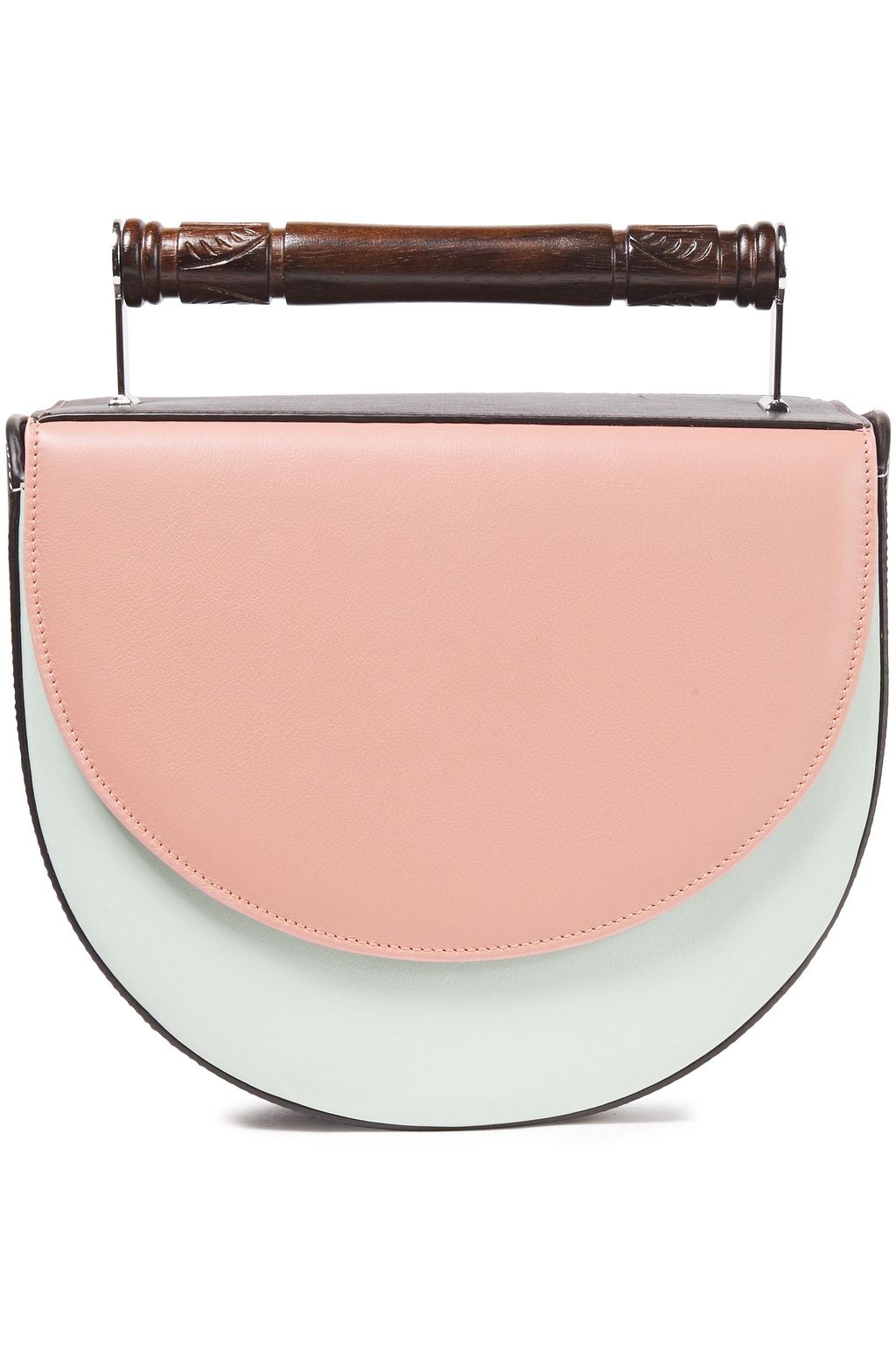 AEVHA LONDON Helvemoon color-block leather shoulder bag