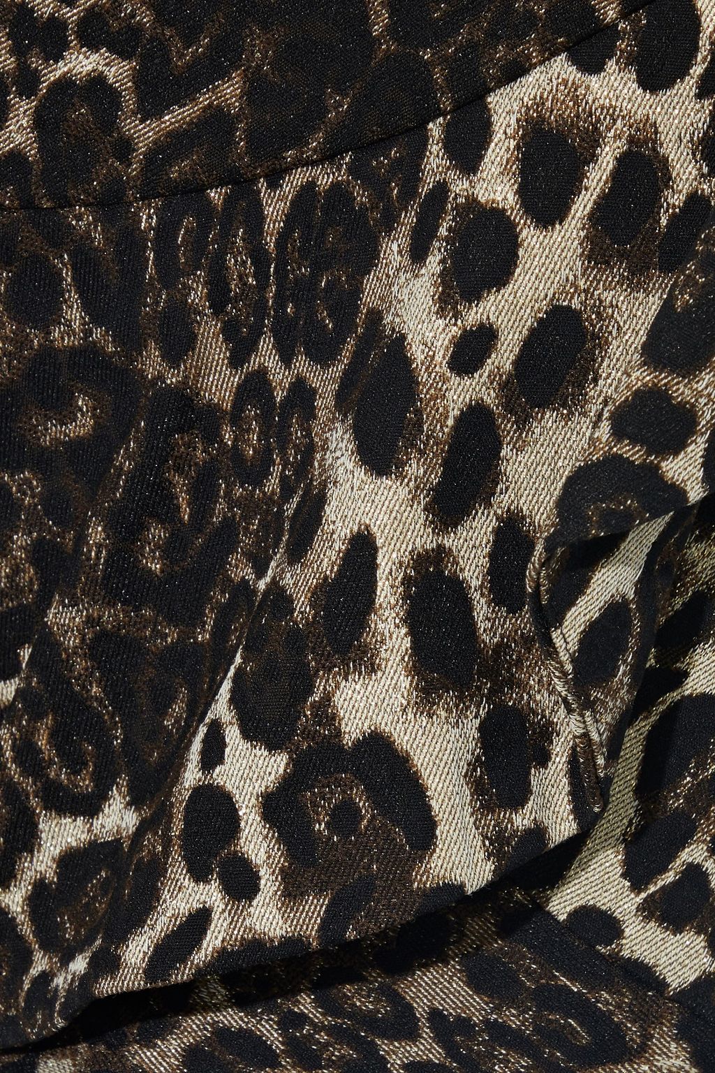 ALICE + OLIVIA Kirby metallic cotton-blend leopard-jacquard mini dress