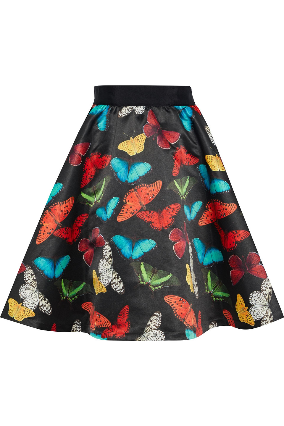 Alice + Olivia Woman Earla Flared Printed Duchesse-satin Skirt Black Size 2