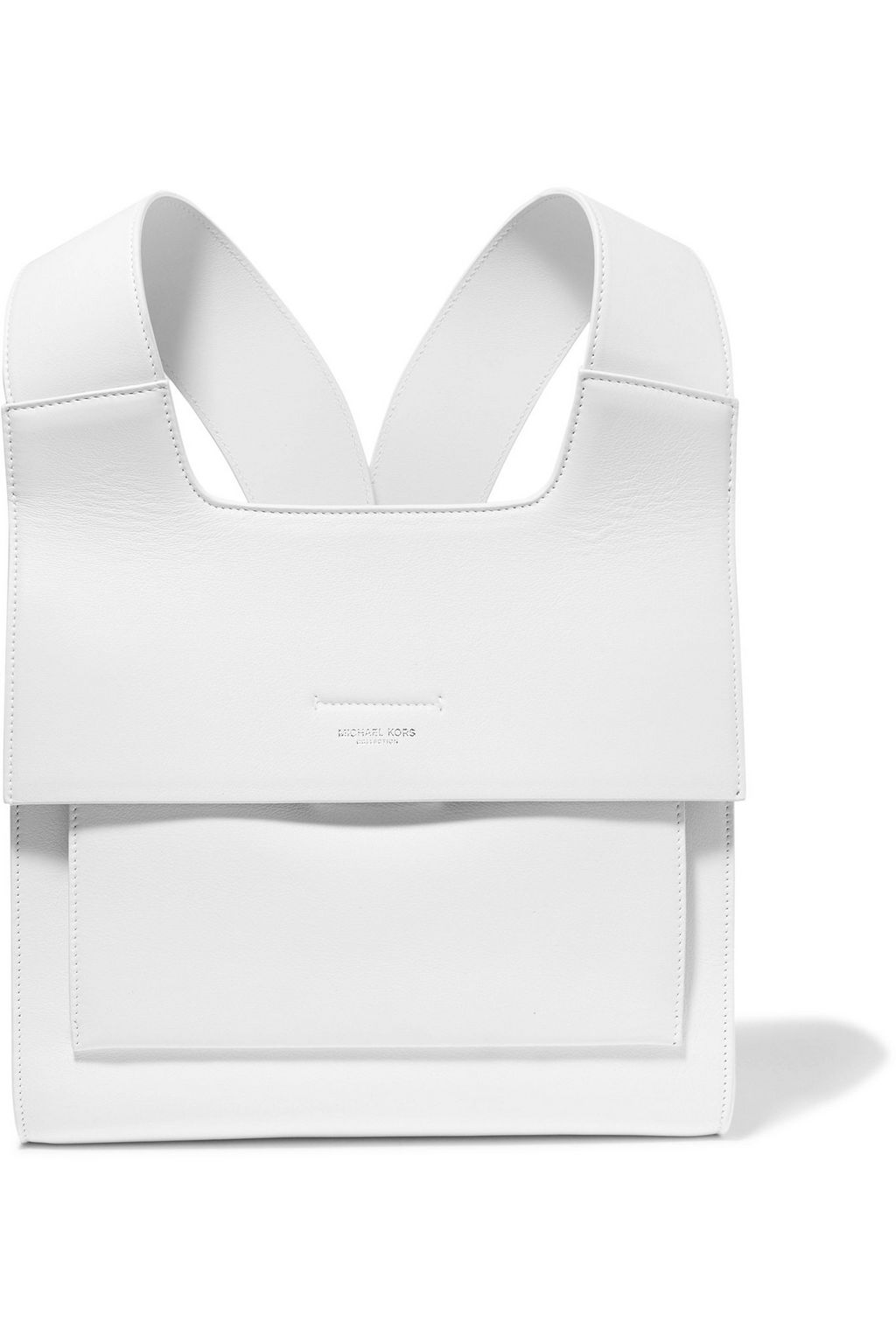 michael kors white leather backpack
