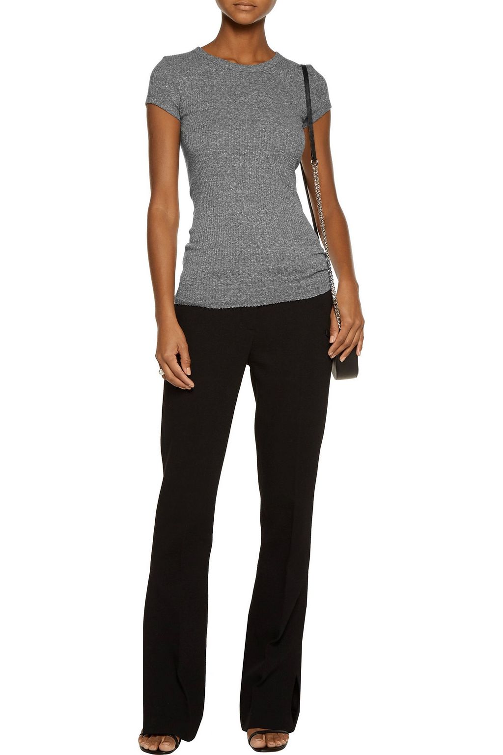 ENZA COSTA Ribbed stretch-jersey T-shirt