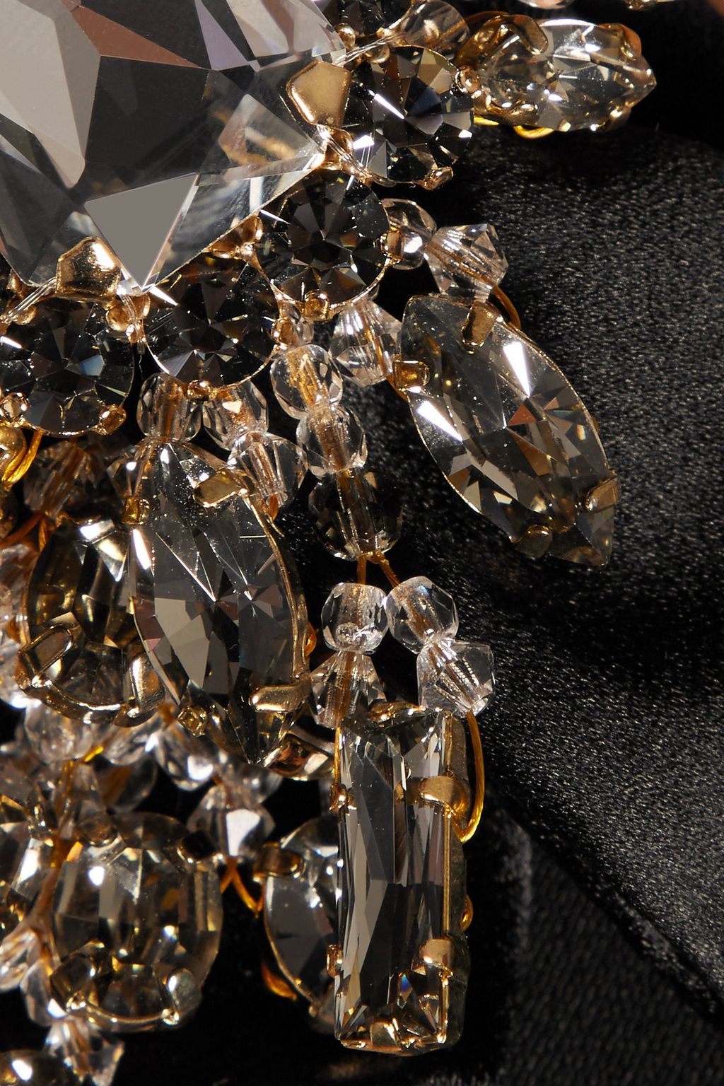 DOLCE&GABBANA Crystal-embellished cutout cady dress