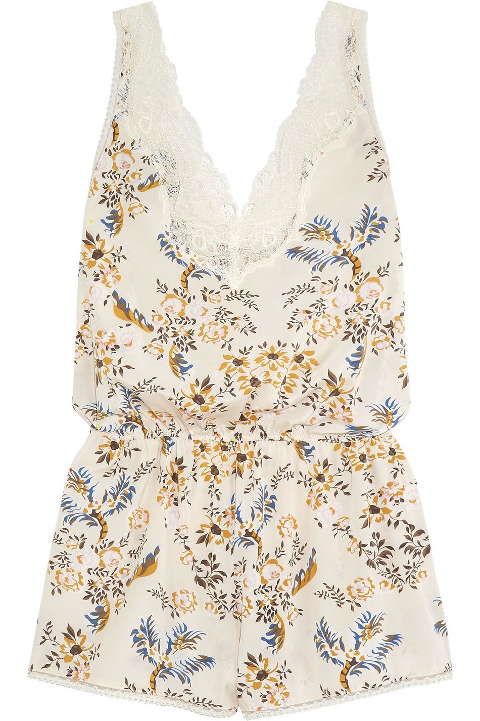 white silk playsuit