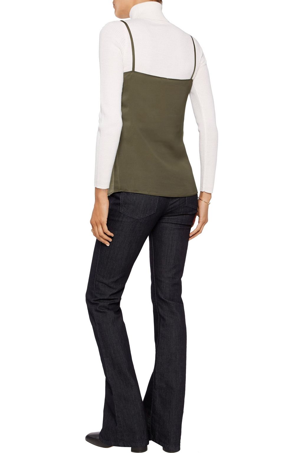 IRIS & INK Eloise lace-trimmed crepe de chine camisole