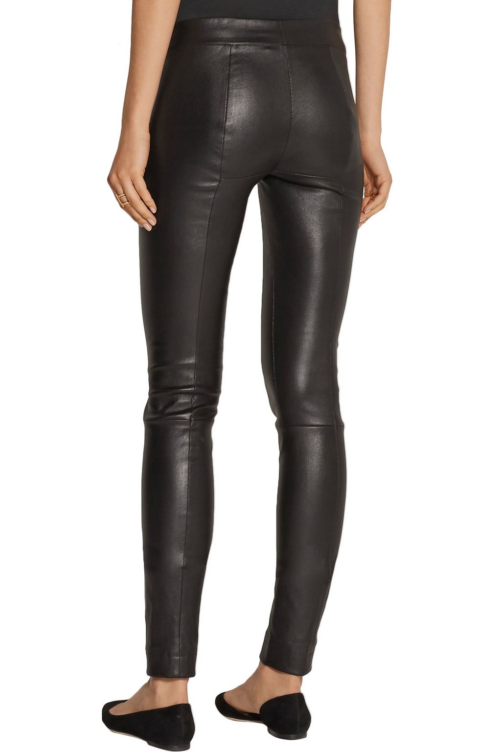 THE ROW Moto stretch-leather leggings