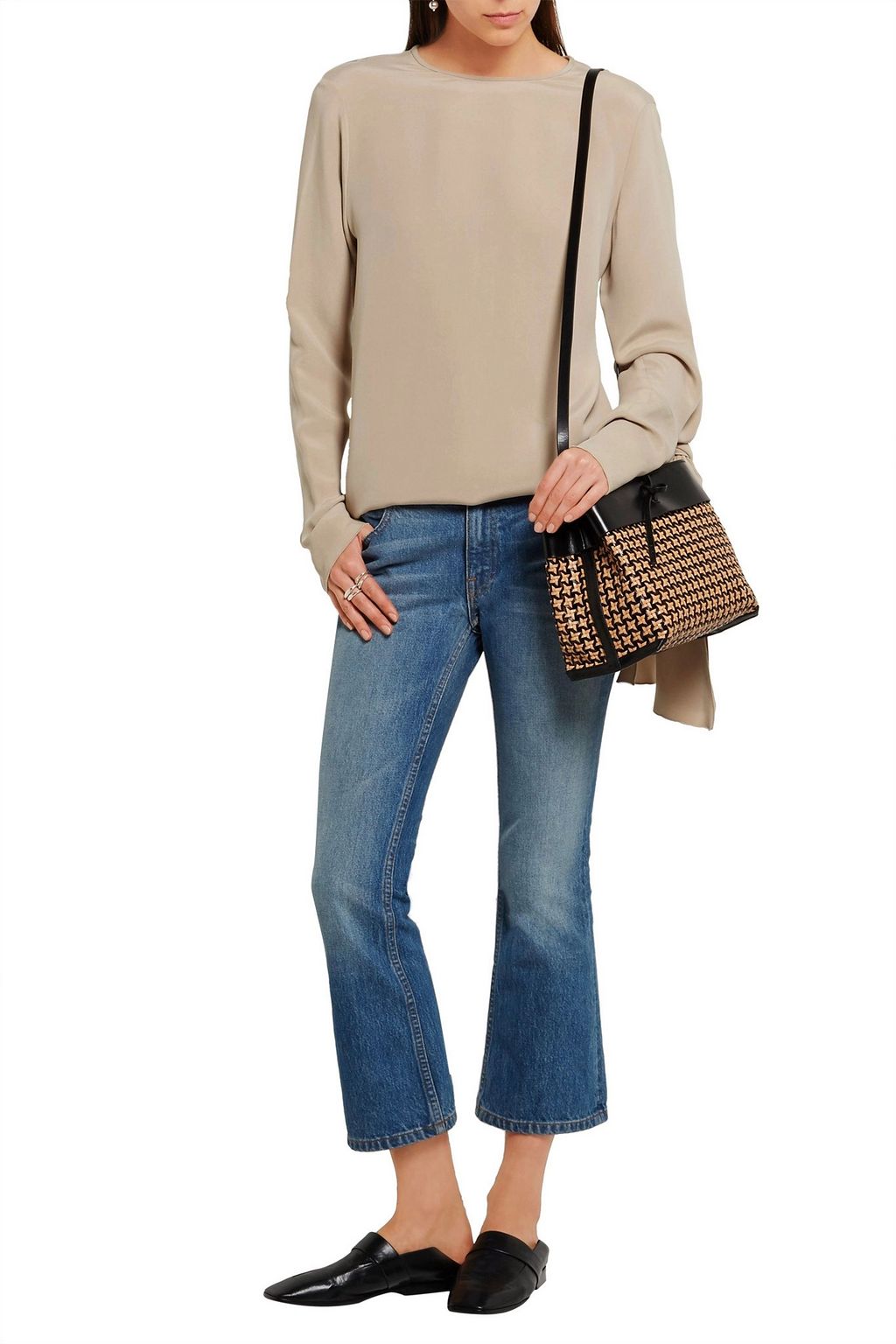 kara tie leather shoulder bag