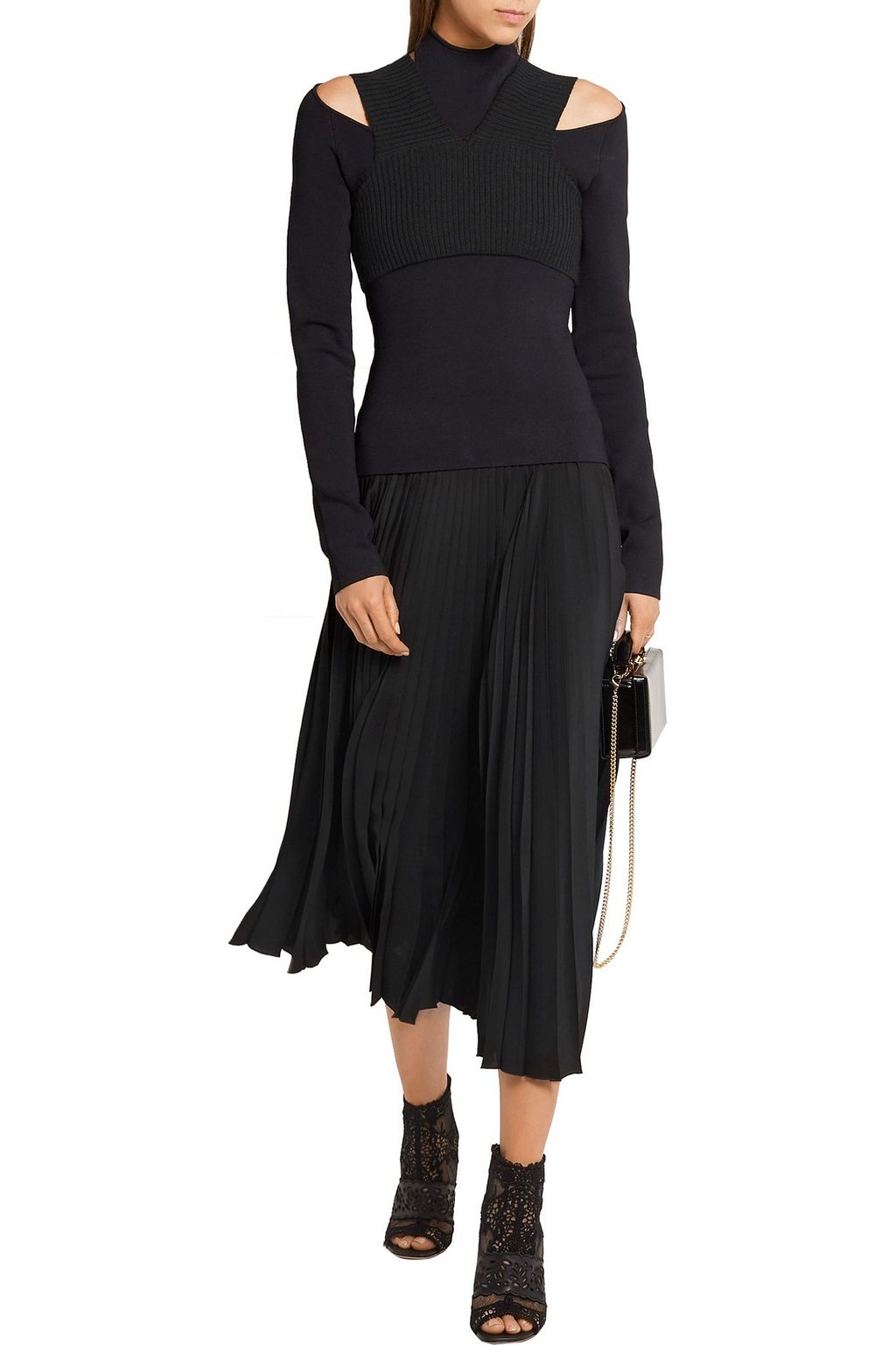 VALENTINO GARAVANI Cropped ribbed wool tank
