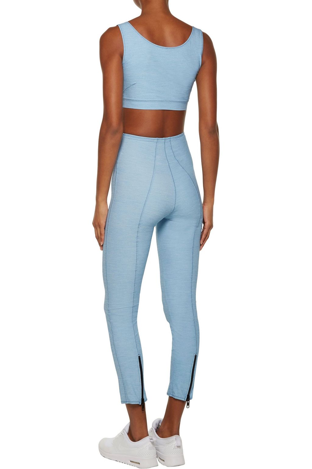 LISA MARIE FERNANDEZ Karlie embroidered stretch cotton-blend leggings