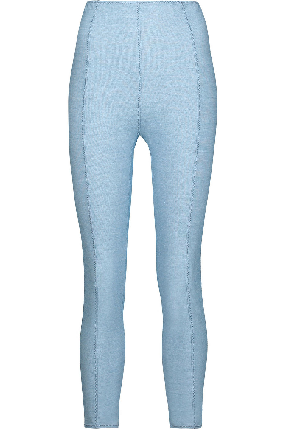 Karlie embroidered stretch cotton-blend leggings