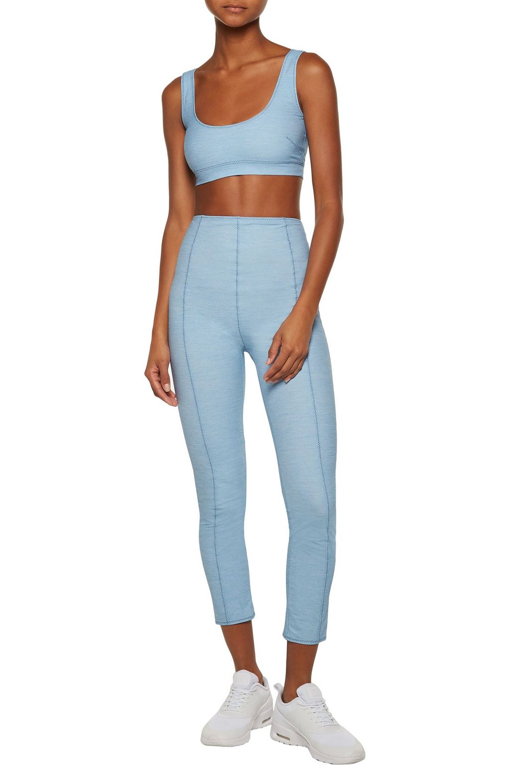 LISA MARIE FERNANDEZ Karlie embroidered stretch cotton-blend leggings