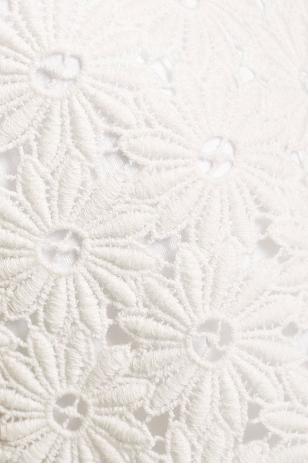 SEE BY CHLOÉ Guipure lace-paneled cotton-poplin mini dress