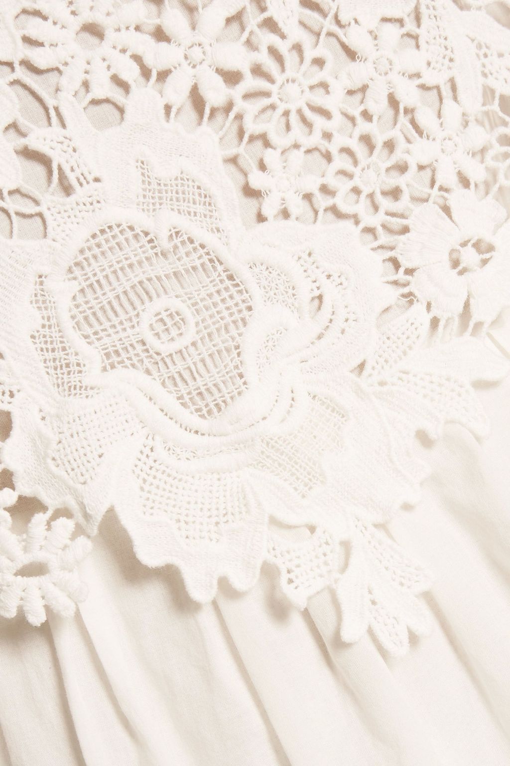 SEE BY CHLOÉ Guipure lace and cotton-voile mini dress