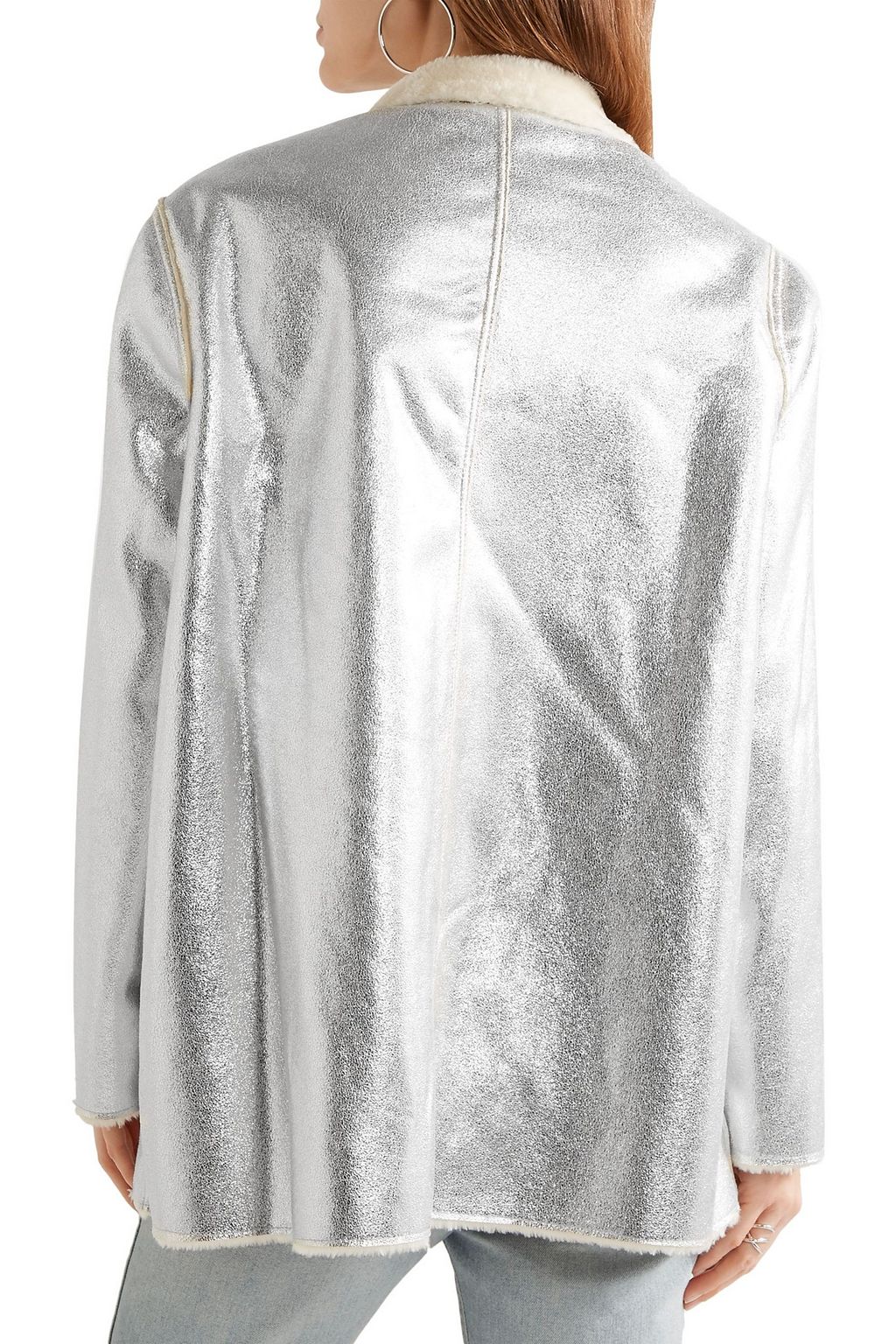 OPENING CEREMONY Culver reversible metallic faux shearling coat